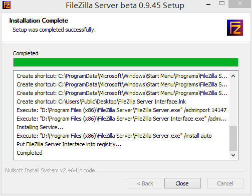 FileZilla Sever安装4