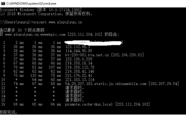 tracert www.gdeaggvo.cn