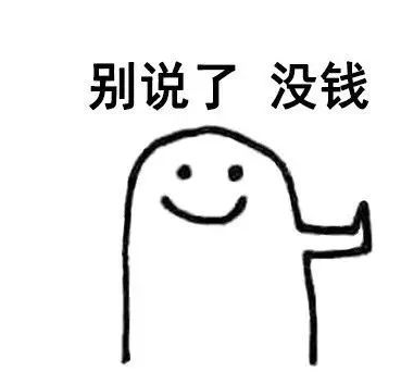 别说了没钱